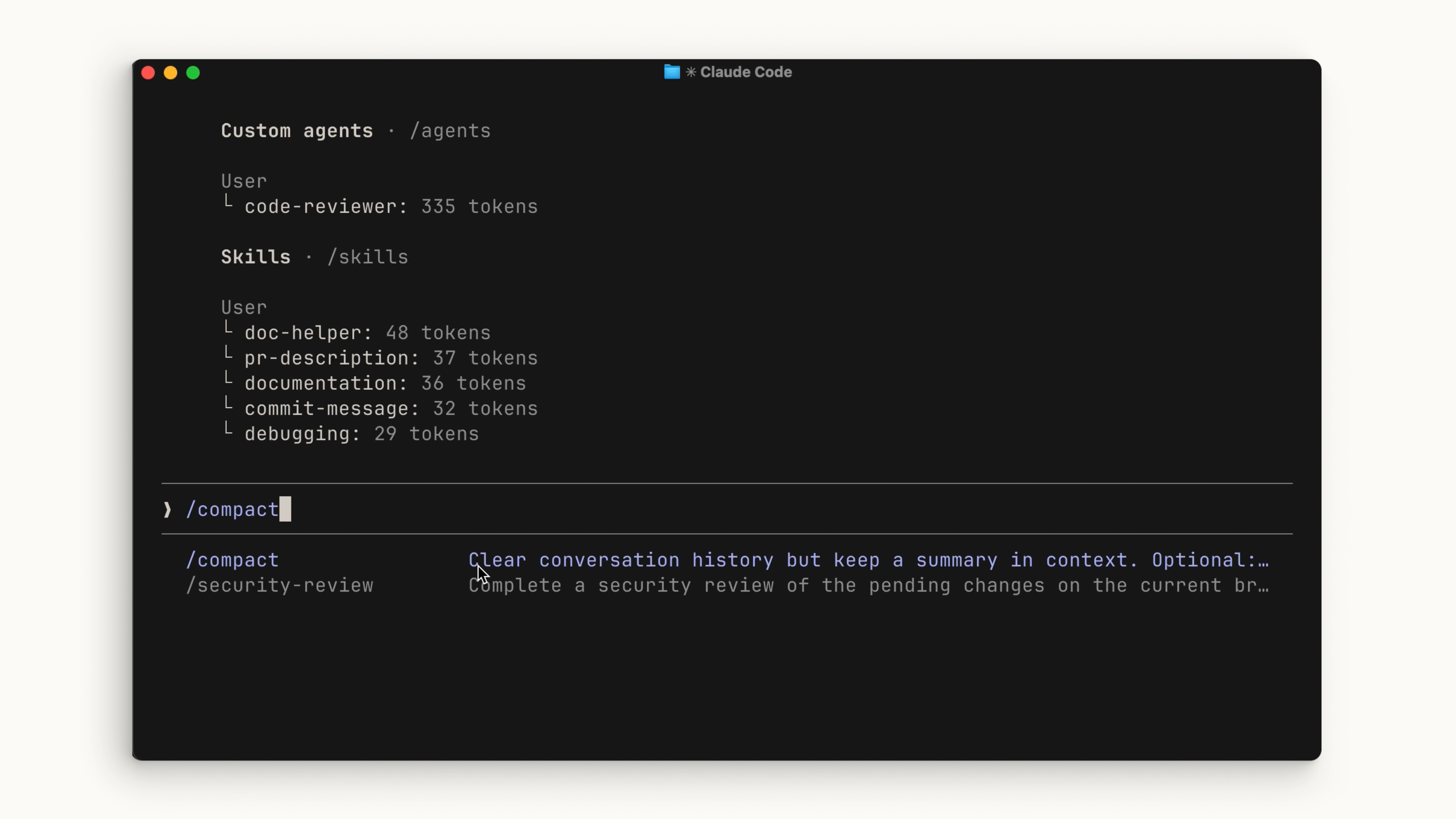 Compact Command